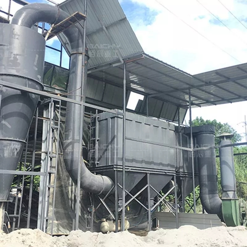 What is the working mechanism of a dust collector?