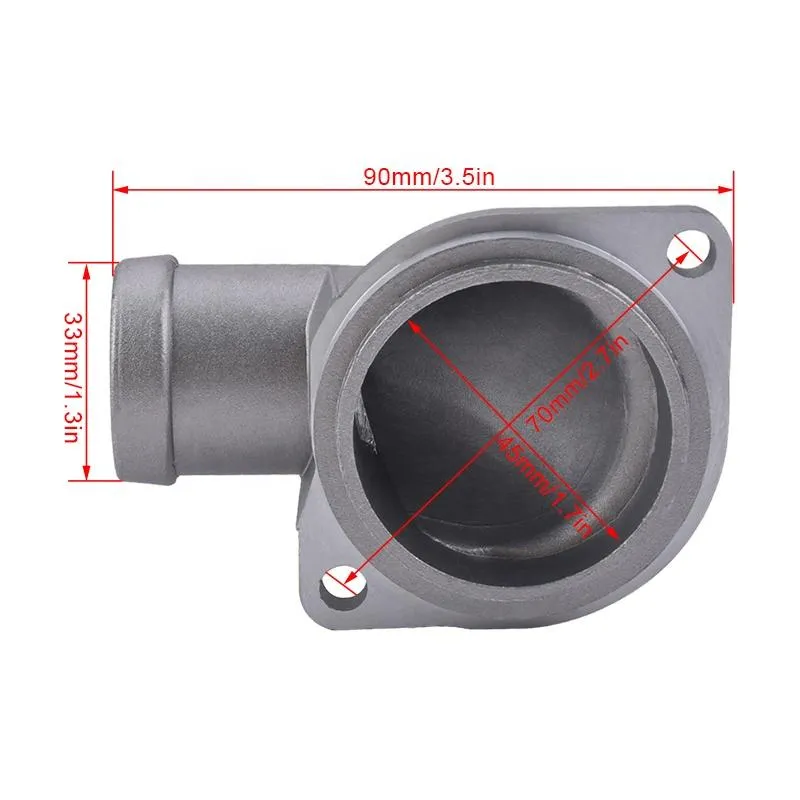 Aluminium Coolant Water Hose Connector Water Pipe Neck Fit for VW Jetta Passat Transporter Golf Audi Seat Toledo 055121121f