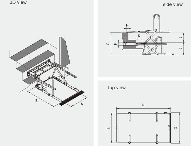 Bus Auto Parts Wheelchair Hoist to Help Wheelchair Passenger Get on Bus with Capacity 300kg